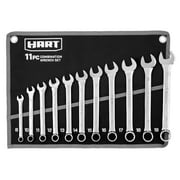 HART 11-Piece MM Combination Wrench Set with Tool Pouch, Chrome Vanadium