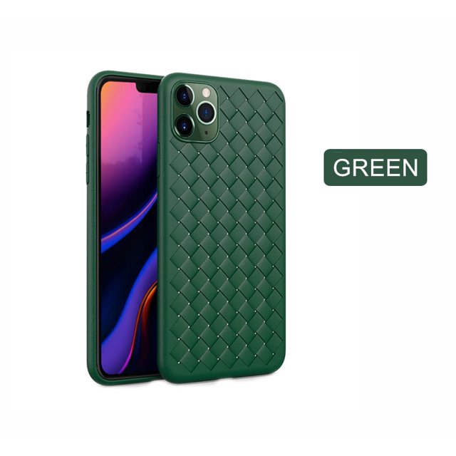 Funda de malla transpirable para iPhone 14 13 11 Pro Max 12 Mini XS 6S 7 8 Plus X XR Funda de cuero con rejilla tejida iPhone14 Funda de silicona Tan Jianjun unisex