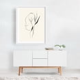 thumbnail image 2 of Timeless Floral Line Art - Line Drawing Line Art Minimalist Abstract Modern Art Botanical Black and White Surrealism White Framed Wall Art Print 18 x 24 inches, 2 of 3