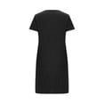 thumbnail image 6 of Nightgowns for Women Plus Size Short Sleeve Love Print Sleepshirts Elegant Cozy Crewneck Dress Casual Womens Sleepwear Black L, 6 of 6