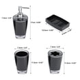 thumbnail image 2 of Unique Bargains 3 Pcs Reusable Bathroom Accessories Set Black, 2 of 4