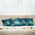 thumbnail image 3 of Ambesonne Fish Throw Pillow Cover 4 Pack, Animals Teal Wildlife, 20", Teal Beige, 3 of 6