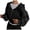 Black, variant on Bibifish Womens Hoodies Casual Solid Color Long Sleeve Drawstring Pullover Tops Comfy Pocket Basic Baggy Sleeve Sweatshirts