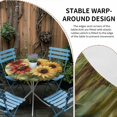thumbnail image 2 of Summer Sunflowers Round Tablecloth for 45-54 Inch Tables,Fitted Table Cover with Elastic Edge,Red Yellow Floral Leaf Wood Grain Waterproof Outdoor Table Cloth Protector for Patio Garden Dinner Picnic, 2 of 9