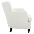 thumbnail image 4 of Safavieh Levin Traditional Wood and Fabric Dining Arm Chairs, White, 4 of 6