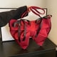 thumbnail image 4 of Bolso de hombro con lazo, informal, ligero, de nailon, bonito, para viajes, fiestas y calle. Rojo, 4 of 9