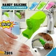 thumbnail image 2 of Lefu 2pc Silicone Kitchen Water-saving Extension Tap Filter Nozzle Faucet Extender, 2 of 6