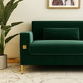 thumbnail image 5 of YYAo Convertible Sectional Sofa Couch, Modern Velvet Futon with Reversible Chaise for Living Room, Apartment and Small Space, Green, 5 of 9