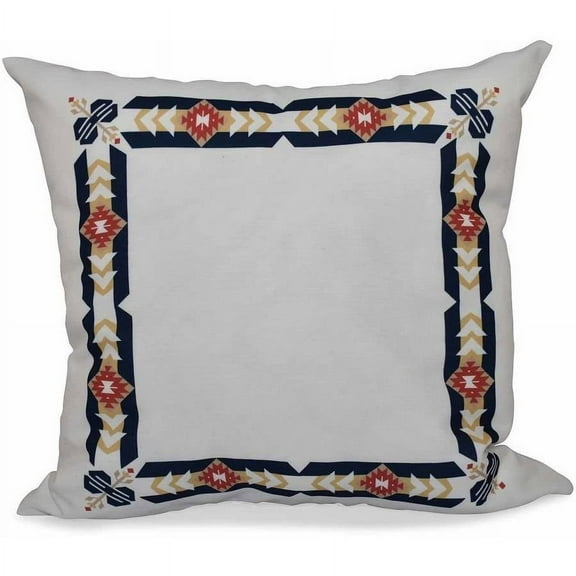 Simply Daisy 16" x 16" Jodhpur Border Geometric Print Pillow