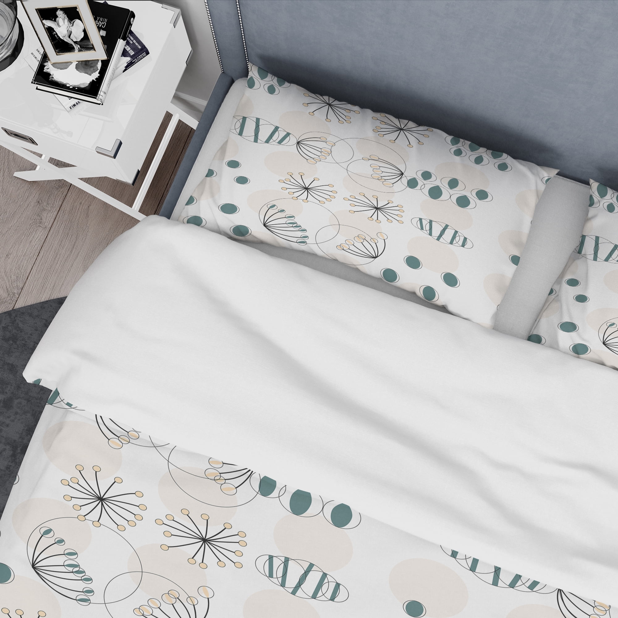 Designart 'Modern abstract geometric pattern' Mid-Century Modern Duvet Cover Set