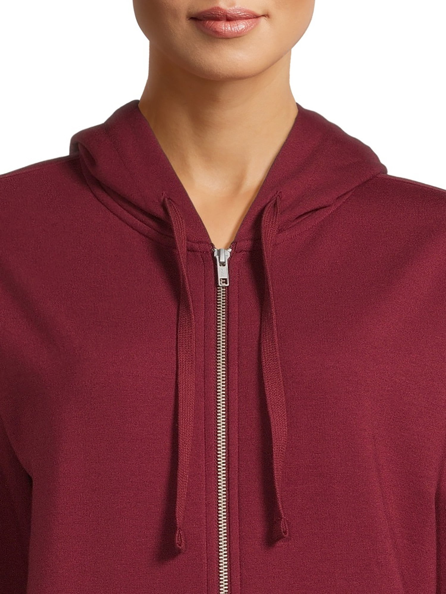 Time and Tru Women's Full Zip Fleece Jacket with Pockets, Sizes XS-XXXL