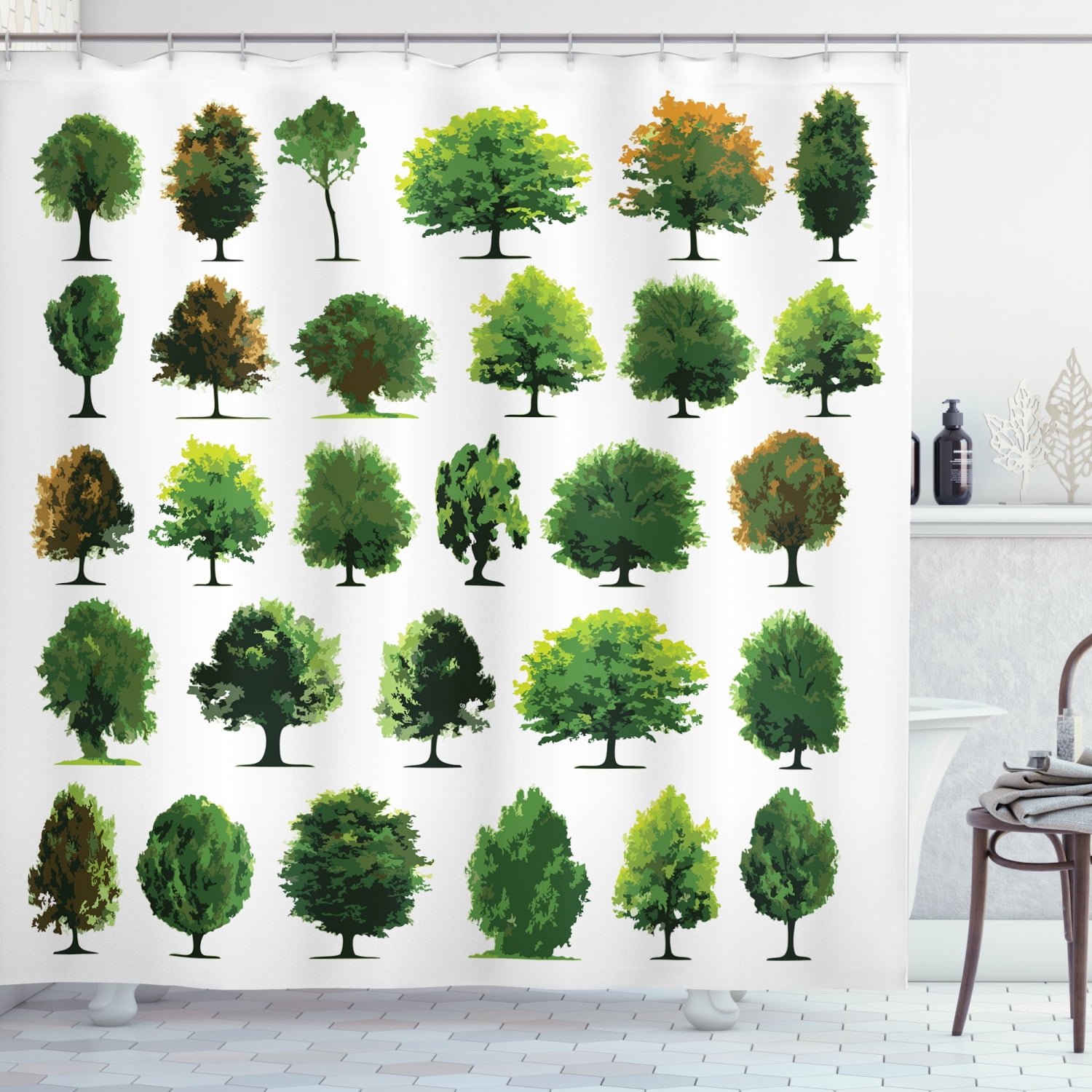 Details about   Nature Shower Curtain Pine Forest Countryside Print for Bathroom 