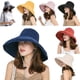 thumbnail image 1 of Sombrero para el sol para mujer con protección UV Sombrero para el sol al aire libre plegable de ala ancha, 1 of 5