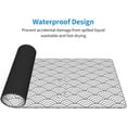 thumbnail image 2 of Japanese Wave Grey -Mouse Pad, Big Desk Mat, Extended Gaming Mouse Pad, Mouse Mat with Non-Slip Rubber Base ＆ Stitched, 31.5 X 11.8 in Large Desk Pad for Keyboard, Mouse, Home and Office, 2 of 5