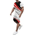 thumbnail image 1 of Ensemble de Costume pour Hommes pour l'Été – Chemise à Manches Courtes Imprimée Légère Col Rond et Shorts Coordonnés, 1 of 7