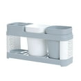 thumbnail image 1 of Miangastore Toothbrush and Toothpaste Holder 1Set for Bathroom Countertop Storage Organization Multi Color 11.4x4.7x2.8in, 1 of 8