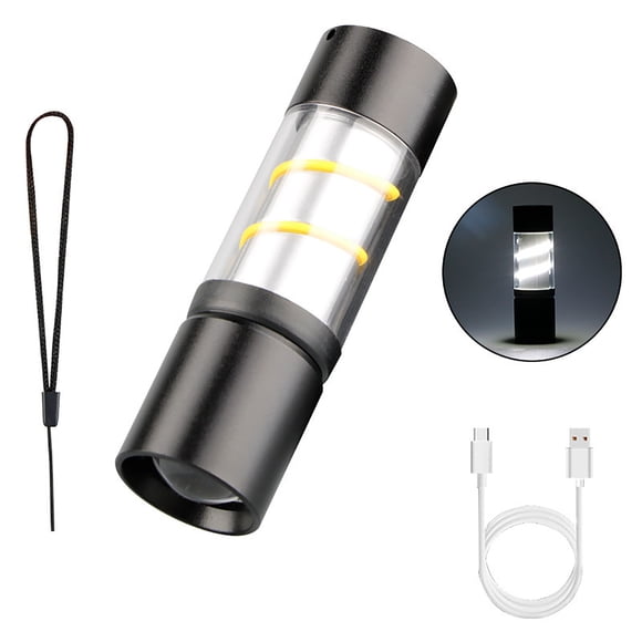 XYAIYT High Power Rechargeable LED Flashlight Mini Torch for Outdoor Camping Hunting Cycling and Climbing with Adjustable and USB Charging Aluminum Alloy with Clip