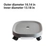 thumbnail image 4 of Plateau de Pot Portable de Remplacement Couleur Unie Rectangulaire Réutilisable Lavable pour Bureau Balcon Vase avec Frein Gris Taille 5, 4 of 9