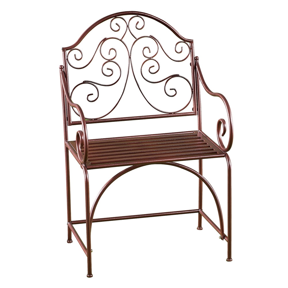 Elegant Outdoor Metal Garden Patio Chair Bench Seat With Scroll Back Elegant Outdoor Metal Garden Patio Chair Bench Seat With Scroll Back Com