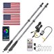 thumbnail image 1 of Yeshom 2Pcs 3Ft RGB Spiral Whip Lights Dancing Light APP and Remote Control Lighted Antenna Chase US Flag ATV UTV Buggy Yeshom Modern, 1 of 10