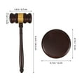 thumbnail image 2 of Pretyzoom Wood Gavel and Block Set Solid Wood Courtroom Hammer for Judge Auctions Lawyer Decor, 2 of 7