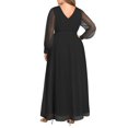 thumbnail image 4 of Vestido Pinup Fashion para mujer, talla grande, formal, de gasa negra, 4 of 6