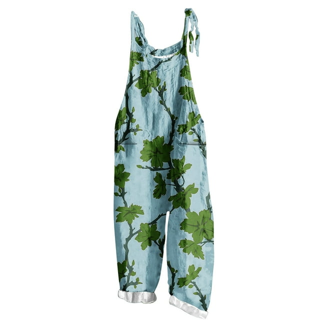 Combinaison Sans Manches à Imprimé Fête de l'Indépendance pour Femmes, Polyester, Décontractée, Deux Poches, Longueur Régulière, Lavage à la Main, pour Sorties d'Été Ou Tenue de Maison