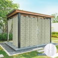 thumbnail image 6 of Sage Green Outdoor Curtains for Patio Waterproof,Windproof Privacy Curtains with Weighted Bottom,Geometric Flower Leaf Diamond Plaid Retro Outside Drapes for Picnic Garage Yard Cabana 54"x95" 1 Panel, 6 of 8