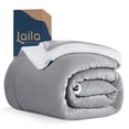 thumbnail image 1 of Cobija Cobertor Aborregado Queen Laila Comfort 100% Microfibra de Poliéster Gris Claro, 1 of 9