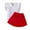 Red, variant on ZACPNCV Toddler Baby Girl Clothes Ruffle Shoulder Strap Tank Top Pleated Skirt Summer Outfit Clothing Set 2-3 Years