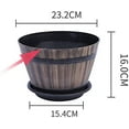 thumbnail image 3 of Pot de Fleurs en Baril de Whisky en Résine, Jardinière Ronde pour Intérieur et Extérieur, Jardin, Cour, Patio, 3 of 5