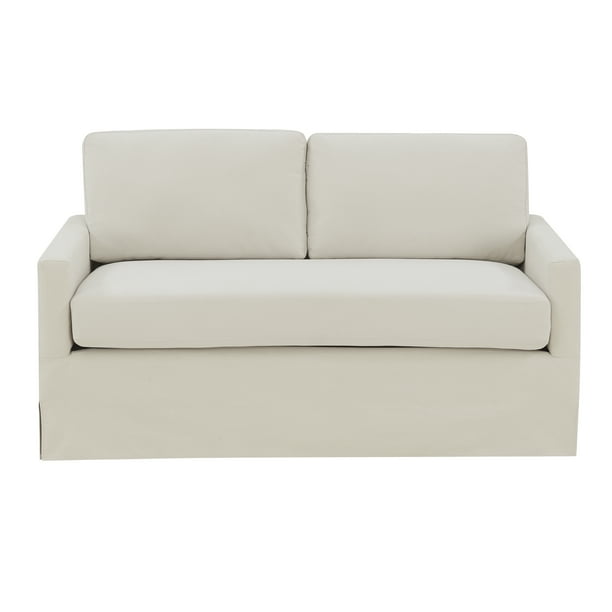 Modern Slipcover Style Sofa in Dune Beige