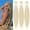 Blonde, variant on Purple Braiding Hair Pre stretched Box Braid Kanekalon Braiding Hair Prestretched Human Hair 26Inch