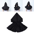 thumbnail image 4 of 1 unidad de disfraz de Halloween, capa, disfraz de actuación, accesorio de cosplay, disfraz de muerte, negro para fiesta de Halloween, adultos, 4 of 5