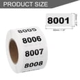 thumbnail image 2 of Uxcell 1 Roll Inventory Number Sticker, 8001-9000 Consecutive Numbered Labels Self Adhesive Labels Tag(1.6x0.8 Inch), 2 of 6