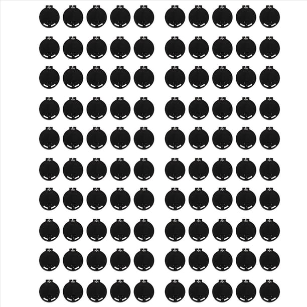 100pcs Caja Negra Rounda de Bateria de Boton para CR2032 2016 2025