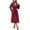 Wine, variant on Kaemgyyd Women Kimono Robes Soft Quick Dry Ribbed Knit Bathrobe Lightweight Solid Color V Neck Sleepwear Casual Ladies Loungewear