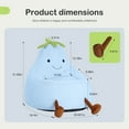 thumbnail image 3 of LIFERECORD 24" Children's Bean Bag Chair, Kids Filled Toddler Bean Bag Sofa Padded Bean Bag Chair for Boys & Girls, Cute Eggplant, Blue, 3 of 9