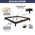thumbnail image 4 of Pemberly Row Contemporary Queen Black Wood 75.5" Platform Bed, 4 of 7