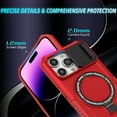 thumbnail image 2 of Dteck for iPhone 15 Pro Case with 360 Rotatable Magnetic Ring Stand Military-Grade Protection Compatatible with MagSafe Shockproof Translucent Phone Cases for Women men 6.1 Inch,Red, 2 of 10