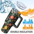 thumbnail image 5 of OBREWU Pioneer Flower Tumbler with Handle and Lid,Pioneer Flower 40oz Double Wall Vacuum Insulated Tumbler,Cups Gift for Women and Men, 5 of 7