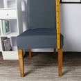 thumbnail image 5 of Zcyifa dining chair cover Dark Grey Solid Color Chair Cover Milk Silk Chair Slipcover Removable Washable Chair Protector for Dining Room Restaurant Bar, 5 of 10