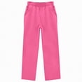 thumbnail image 4 of mgoYE Girls Wide Leg Pants Baggy Sweatpants for Teen Girls Wide Leg Oversized Elastic Waist Sweat Pants Casual Trousers with Pockets(Hot Pink,11-12 Years), 4 of 4
