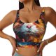 thumbnail image 1 of Balery Oil Painting Colorful Hamster Sujetadores deportivos con espalda cruzada para mujer, acolchados, sin costuras, de alto impacto, ideales para yoga, gimnasio, entrenamiento y fitness.-, 1 of 8
