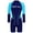 Navy Blue, variant on Sholeno Unisex Kids One Piece Athletic Swimwear UPF 50+ Long Sleeve Swimsuit Beachwear Shorty Wetsuit Navy Blue 5-6