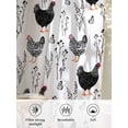 thumbnail image 6 of Sheer Curtains 108 Inches Long 2 Panels Set for Living Room, Rooster Farmhouse Black Semi Sheer Curtains for Windows, Farm Animals Simple Art Modern Voile Window Treatments Rod Pocket Curtain, 6 of 7