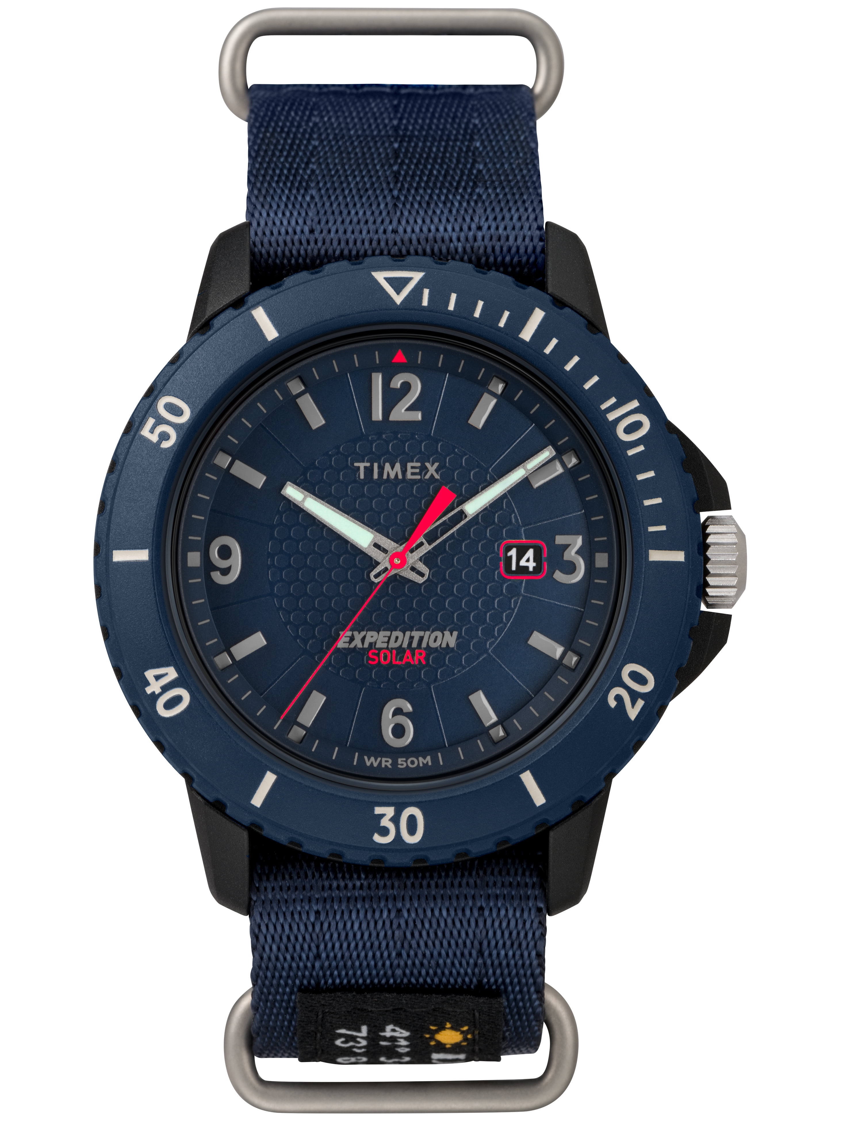 Timex - Timex Men's Expedition Gallatin Solar Blue Nylon Slip-Thru ...