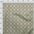 thumbnail image 2 of oneOone Viscose Jersey Light Yellow Fabric Leaves & Floral Artistic Sewing Material Print Fabric By The Yard 60 Inch Wide, 2 of 5