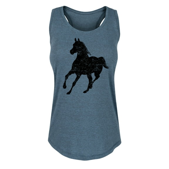 Country Casuals - Running Horse Sillouettte - Women's Racerback Tank