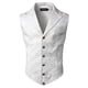 thumbnail image 1 of Chaleco de traje de estilo corte de hombre: chaqueta sin mangas de poliéster, color liso, ocio de moda, tallas S-XXXL para trabajo/fiesta, 1 of 7